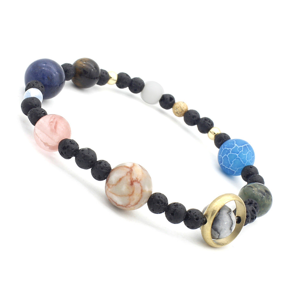 Wholesale Eight Big Planet Stone Bracelet